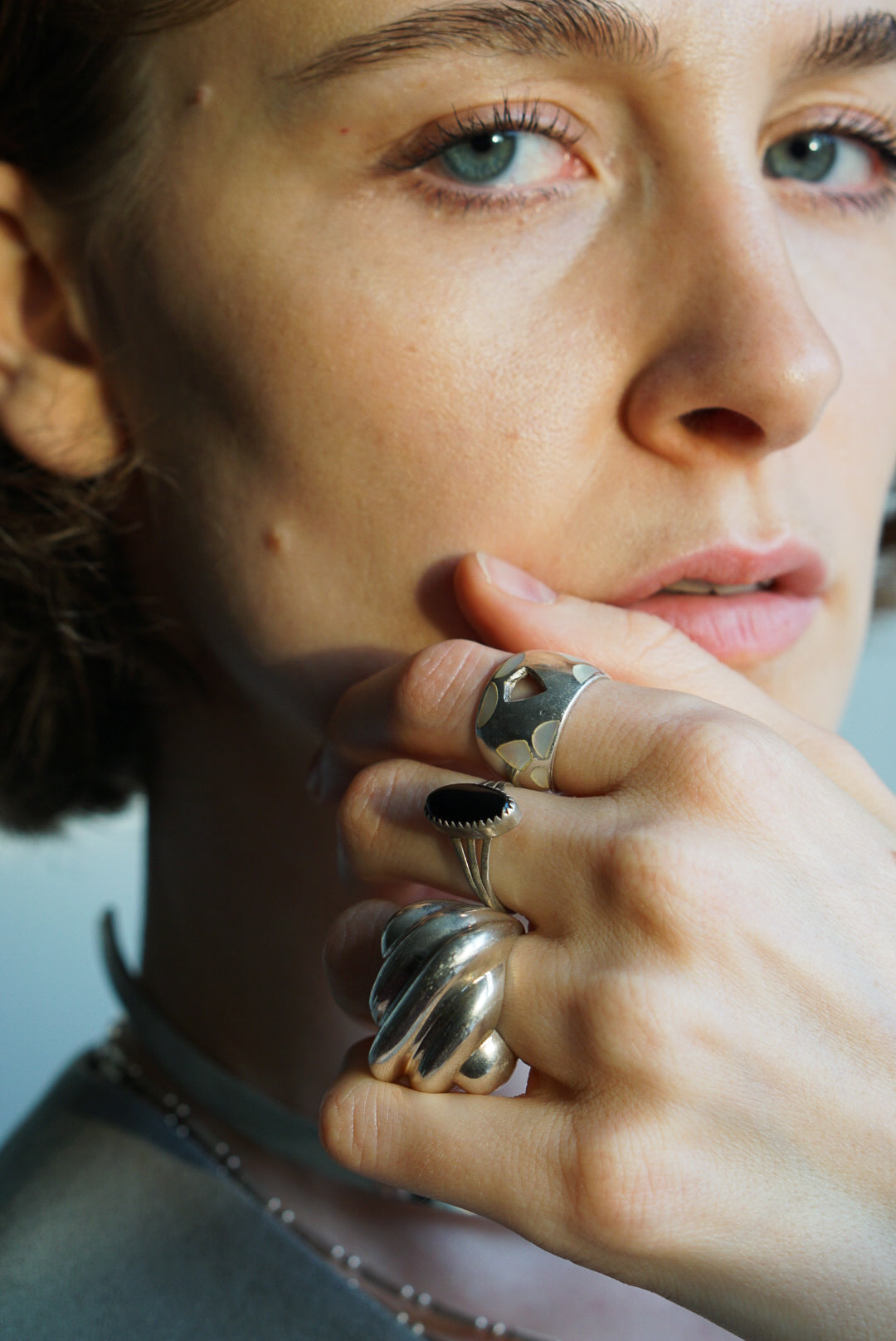 Sterling Silver Mosaic Dome Ring