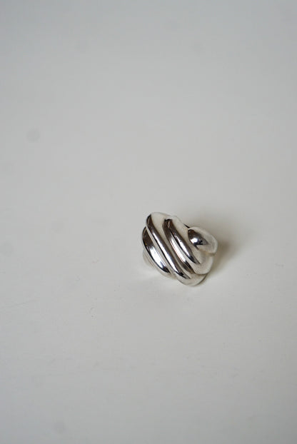 Modernist Sterling Silver Layered Dome Ring