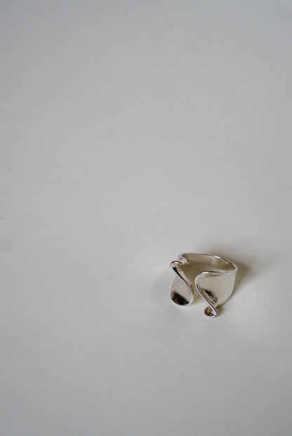 Modernist Sterling Silver Wave Ring
