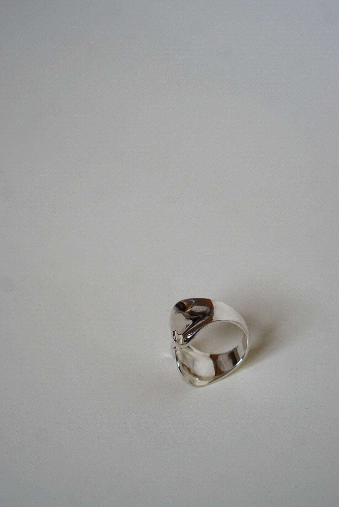 Modernist Sterling Silver Wave Ring