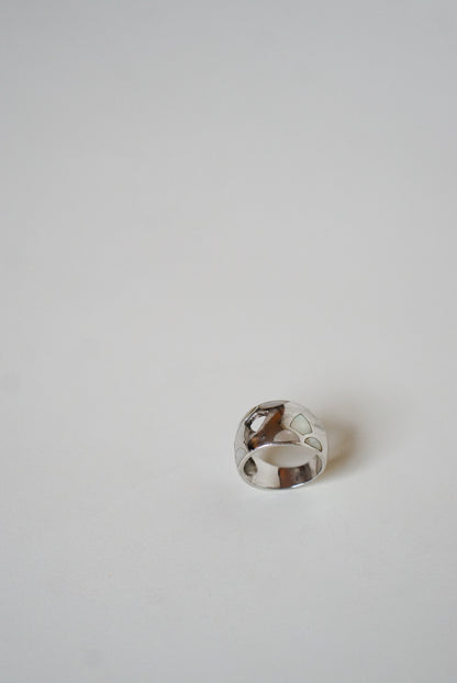 Sterling Silver Mosaic Dome Ring